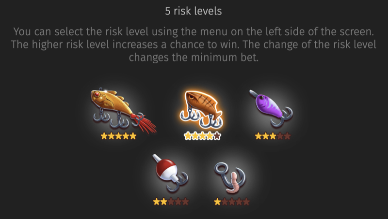 Fishing Club 2 five risk levels with different bait types